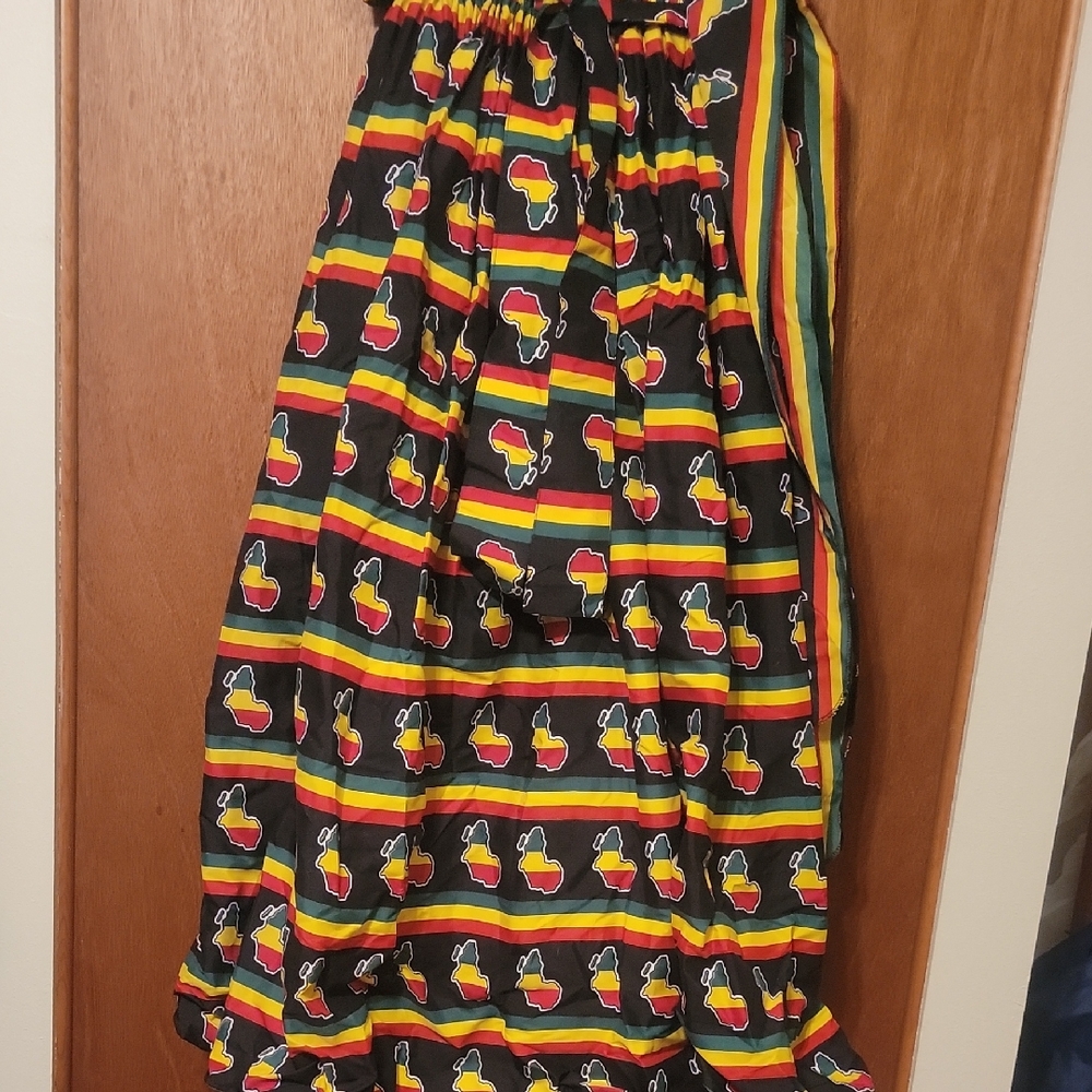 Advance Apparels Vibrant Striped Skirt